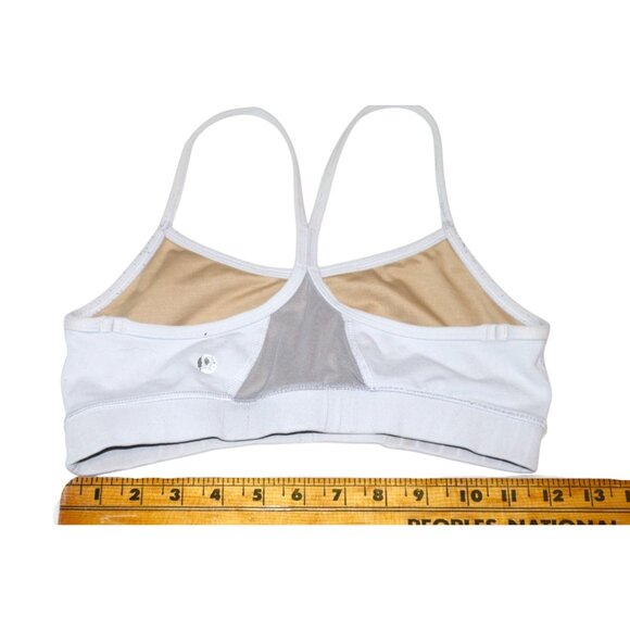 Lululemon Strappy Sports Bra White Mesh Back Yoga Gym Athleisure - Picture 3 of 3